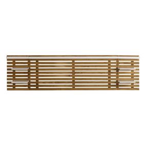 Biele/prírodné čelo postele z borovicového dreva 240x62 cm Nidra - Marckeric