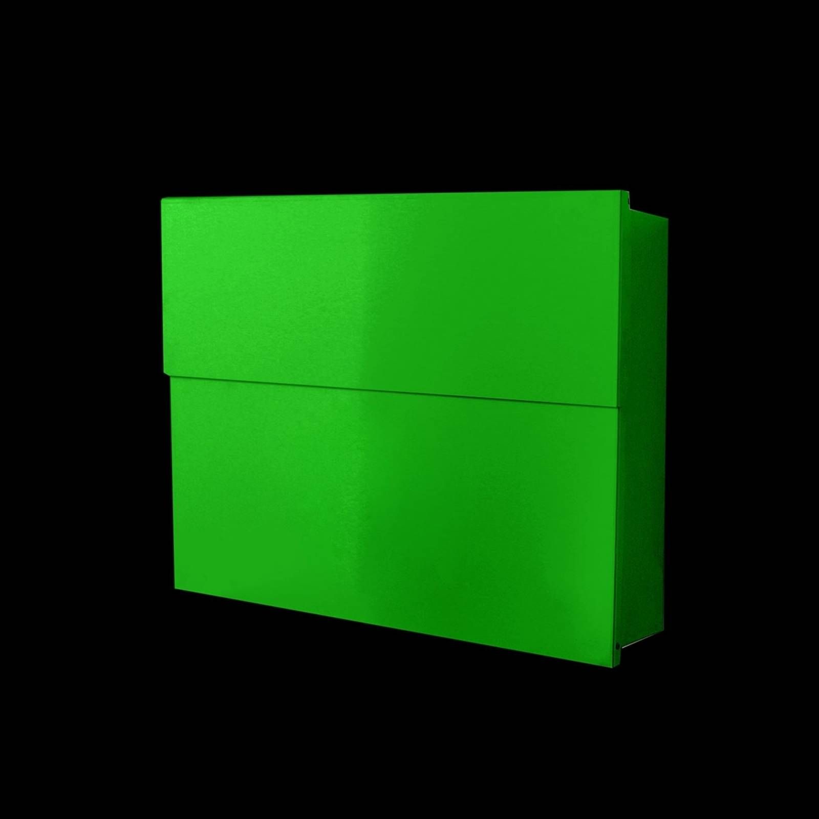 Absolut/ Radius Poštová schránka Letterman XXL II, zelená, Oceľ potiahnutá práškom, ušľachtilá oceľ, L: 50 cm, K: 43cm