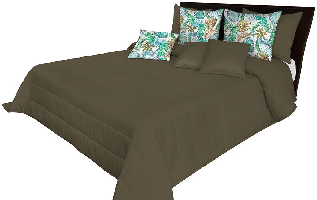 DomTextilu Kvalitný prehoz na posteľ tmovo olivovej farby Šírka: 75 cm | Dĺžka: 220 cm 44110-206944
