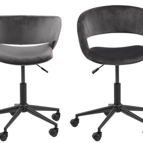 Dizajnová kancelárska stolička Natania, tmavo šedá