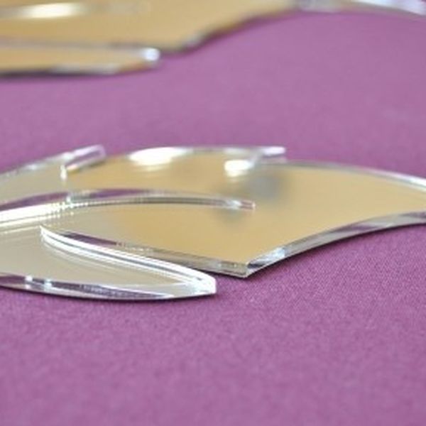 DomTextilu Luxusné akrylové zrkadlá listy 8422