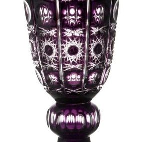 Krištáľová váza Petra, farba fialová, výška 330 mm