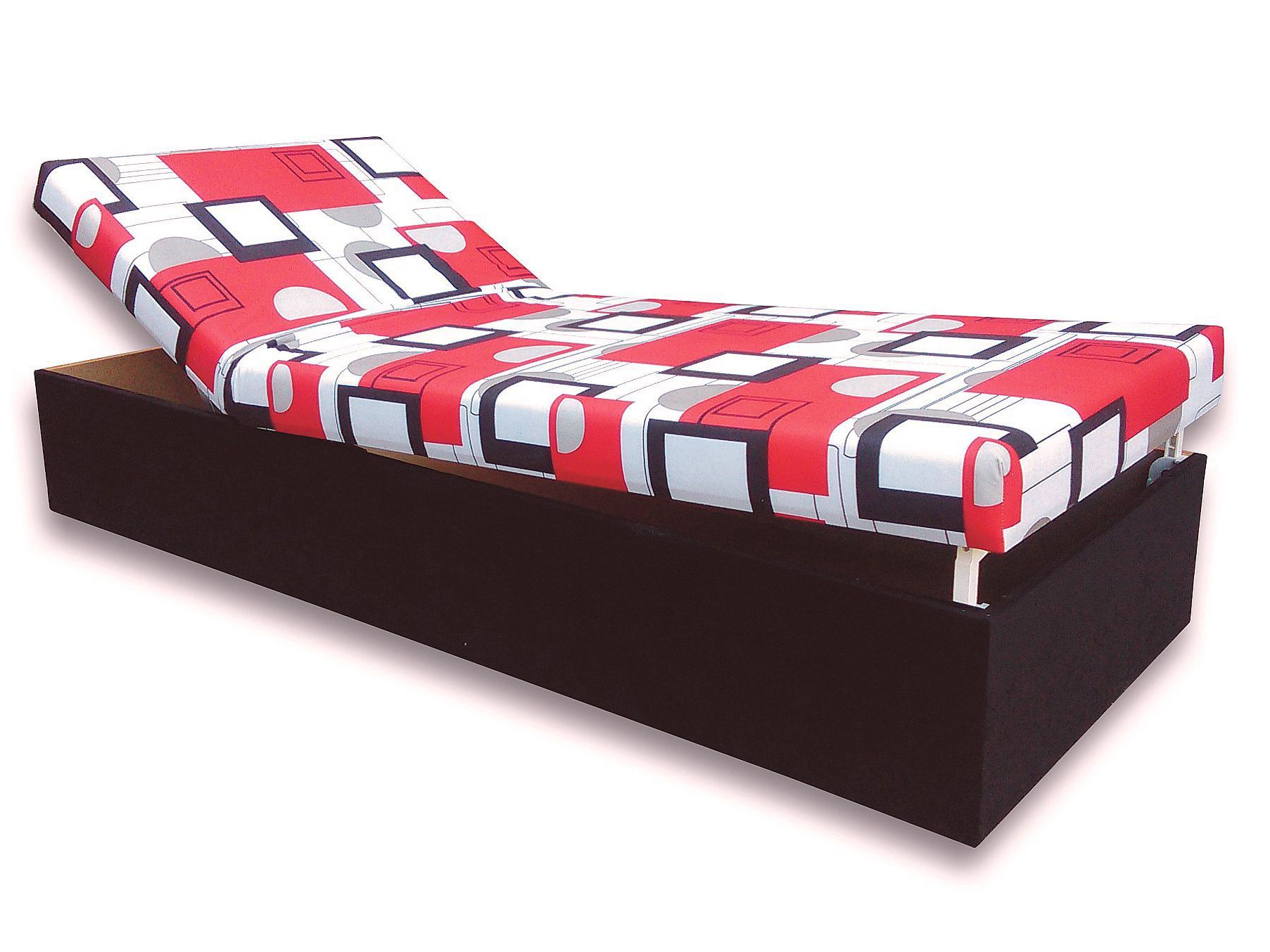 Jednolôžková posteľ (váľanda) 90 cm Darina (Čierna 39 + Otawa 1)