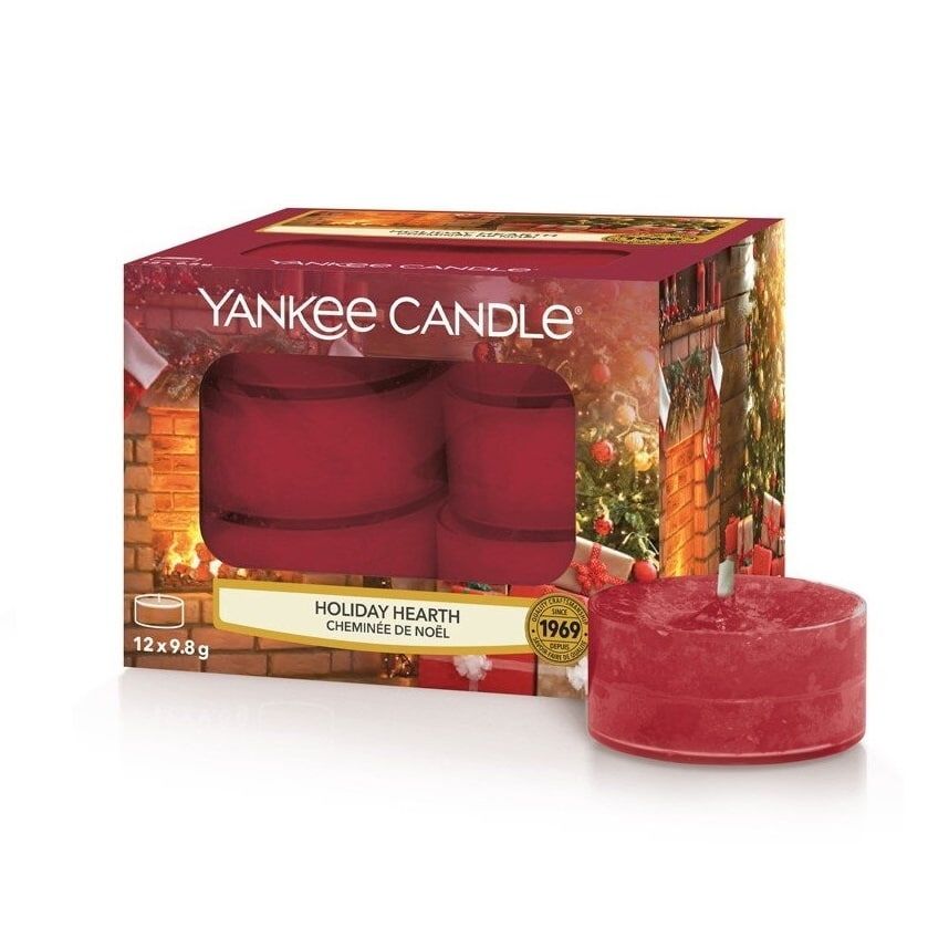 Yankee Candle Čajové sviečky Yankee Candle 12ks - Holiday Hearth