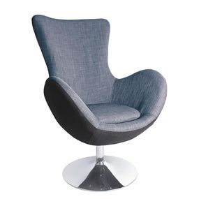 Halmar BUTTERFLY stolička relaxačná čierno - šedá