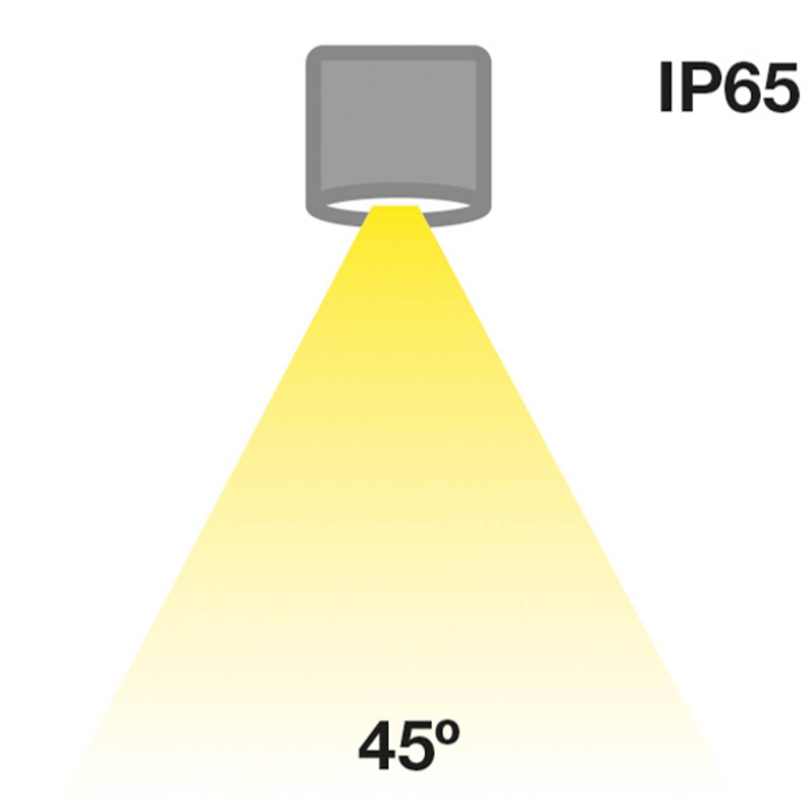 The Light Group SLC MiniOne Fixed LED downlight IP65 čierna 927, Obývacia izba / jedáleň, hliník, 3W