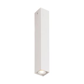 Eco-Light Downlight Fluke v hranatom tvare výška 40 cm biela, Obývacia izba / jedáleň, hliník, GU10, 42W, P: 6 cm, L: 6 cm, K: 40cm