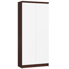 Regál R 80 cm CLP 2 dvierka 8 poličiek wenge/biela