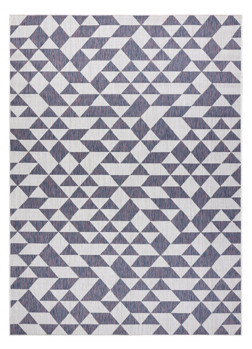 Dywany Łuszczów Kusový koberec Sion Sisal Triangles 22373 ecru/blue-pink - 80x150 cm