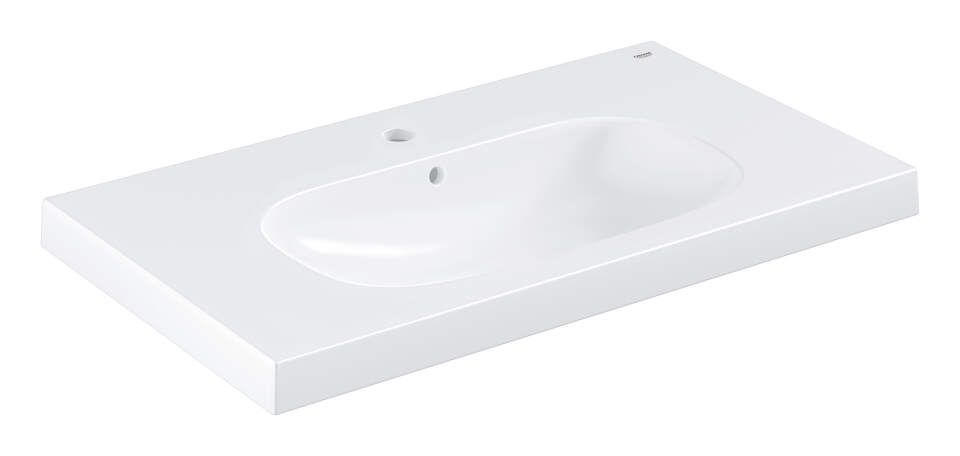 Grohe Euro Ceramic - Umývadlo s prepadom 800x460 mm, PureGuard, alpská biela 3958400H