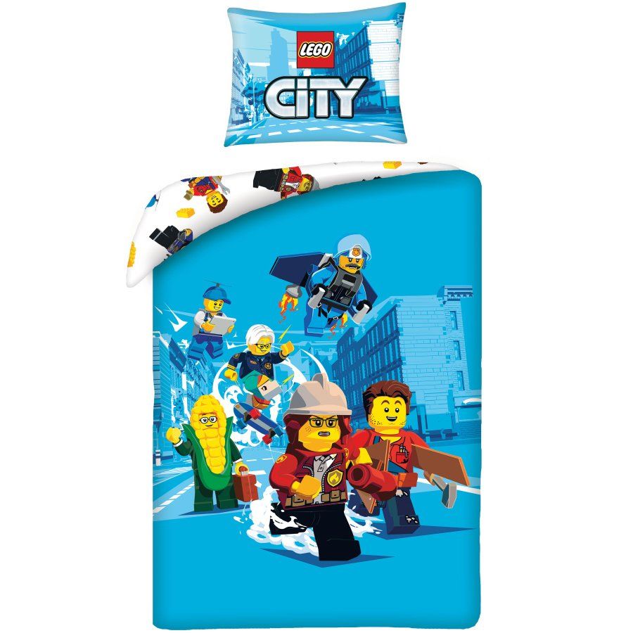Halantex · Bavlnené posteľné obliečky LEGO CITY Adventures - motív Fire Team - 100% bavlna - 70 x 90 cm + 140 x 200 cm
