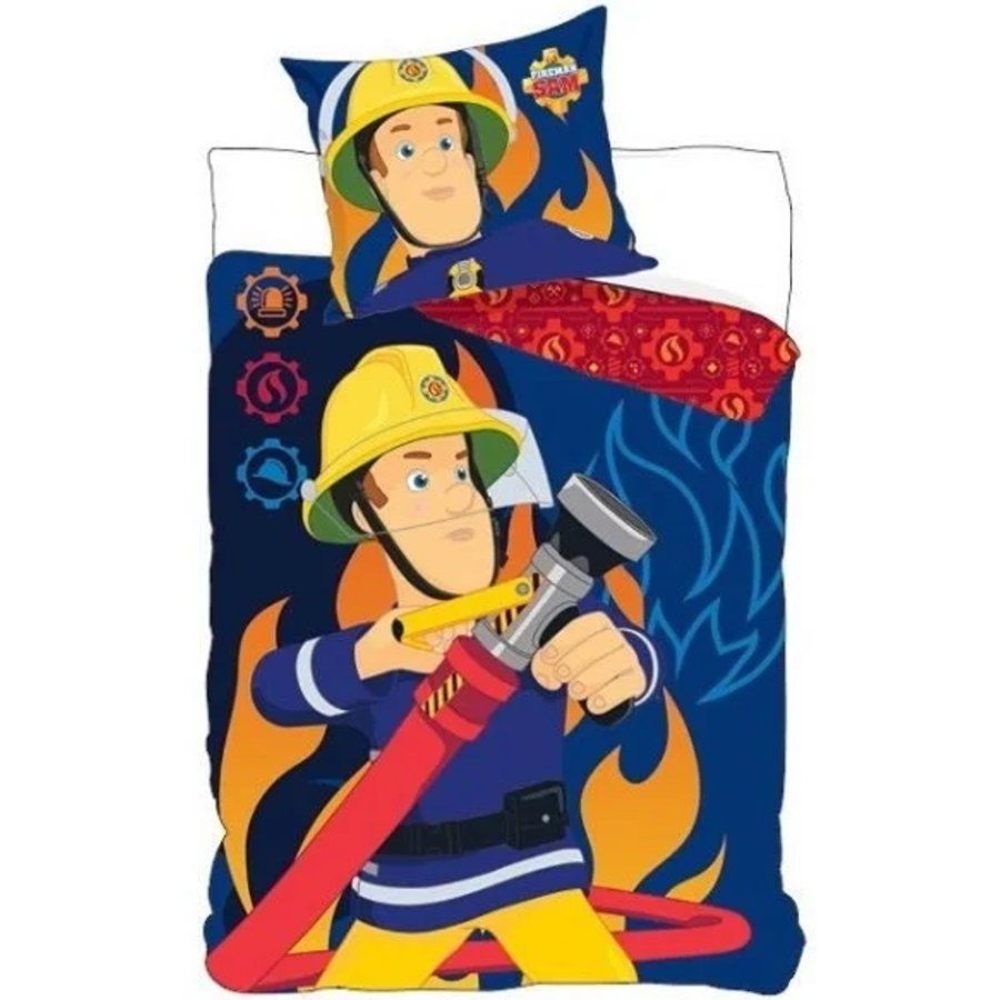 Setino · Posteľné obliečky Požiarnik Sam - Fireman Sam - 100% bavlna - 70 x 90 cm + 140 x 200 cm