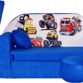 DomTextilu Modrá detská pohovka 98 x 170 cm Cars