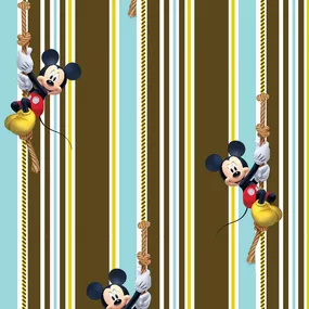 FCS L 7144 AG Design textilný foto záves detský obrazový Mickey Mouse Disney FCSL 7144, veľkosť 140 x 245 cm