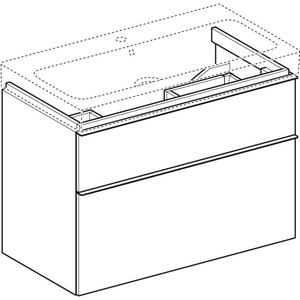 Geberit iCon - Skrinka pod umývadlo 900 mm, lávová 841391000