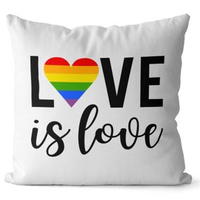 Vankúš LGBT Love is love (Velikost: 55 x 55 cm)