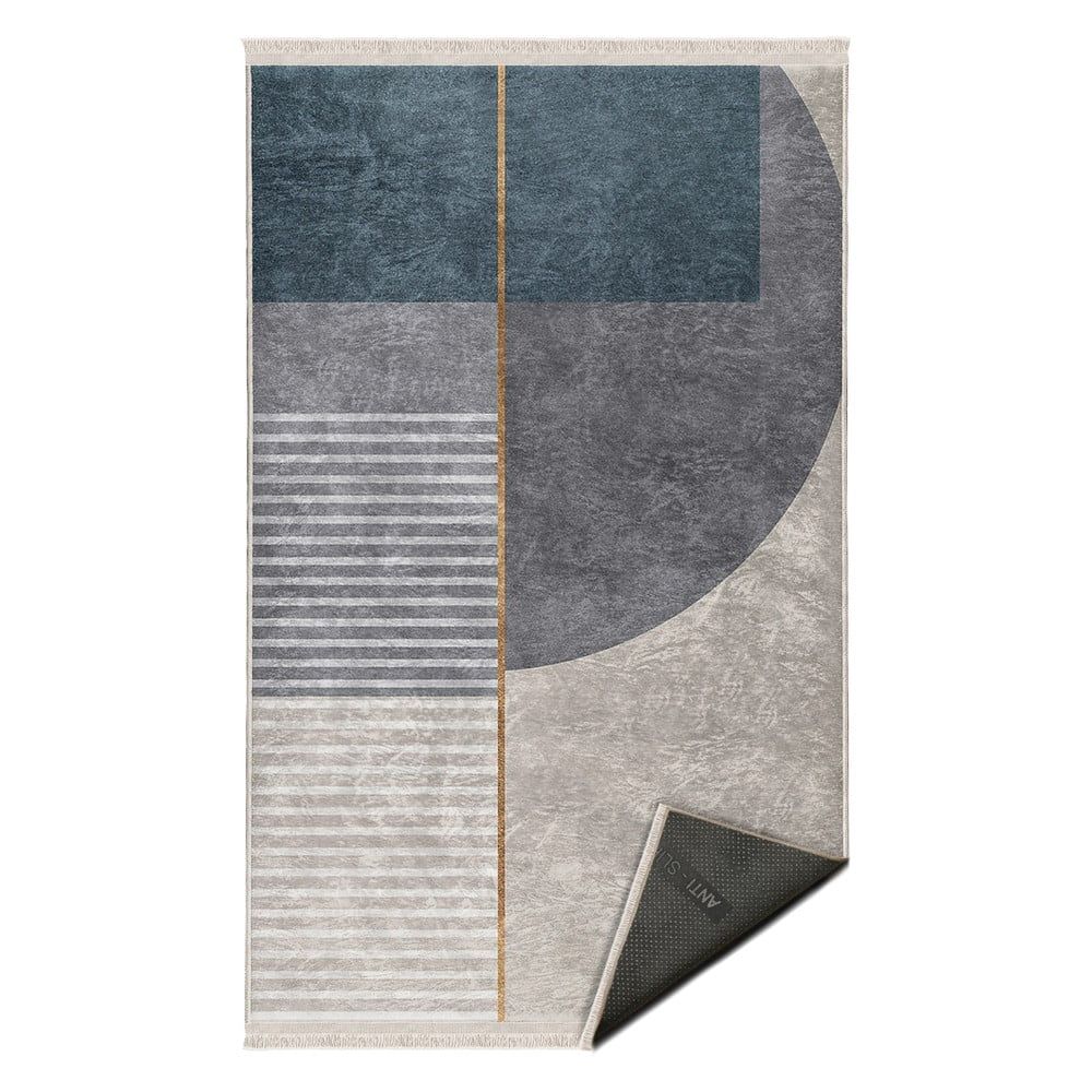 Modro-sivý koberec behúň 80x200 cm - Mila Home