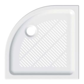 Mereo, Štvrťkruhová sprchová vanička, 90x90x6,5 cm, R550, keramická CV04X