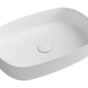 ISVEA - INFINITY OVAL keramické umývadlo na dosku, 55x36cm, biela matná 10NF65055-2L