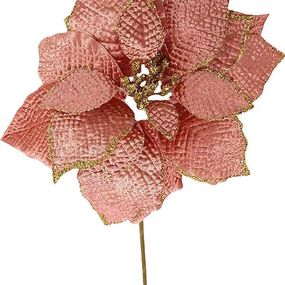 Kvet MagicHome Vianoce, Poinssetia, ružová, stonka, veľkosť kvetu: 35 cm