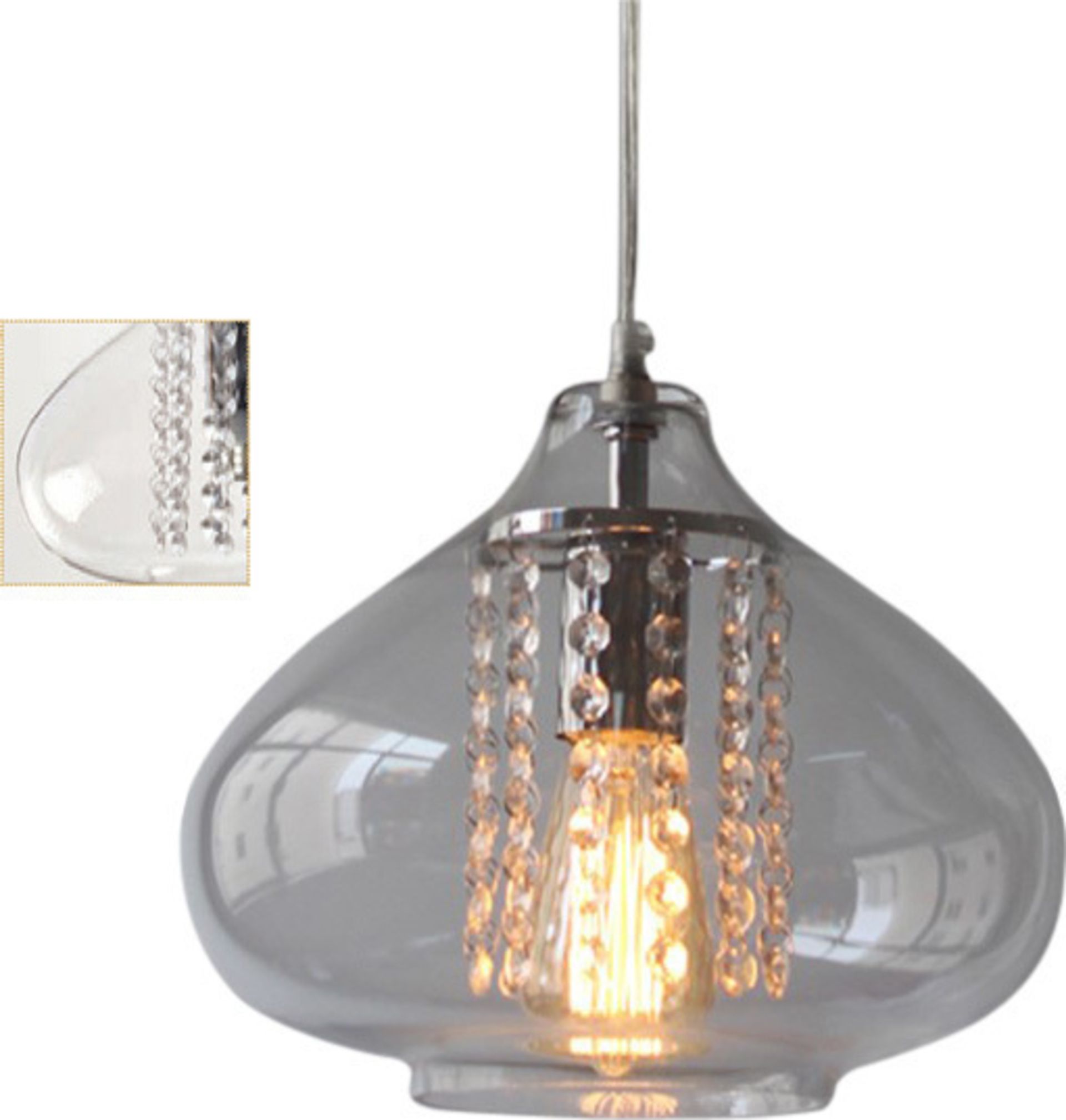 ACA Lighting Vintage závěsné svítidlo KS1259P1CH