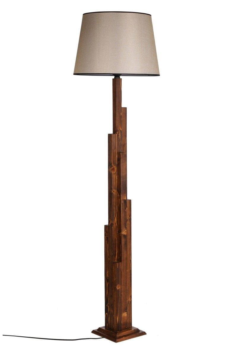 Stojacia lampa Yanik III 165 cm hnedá/béžová