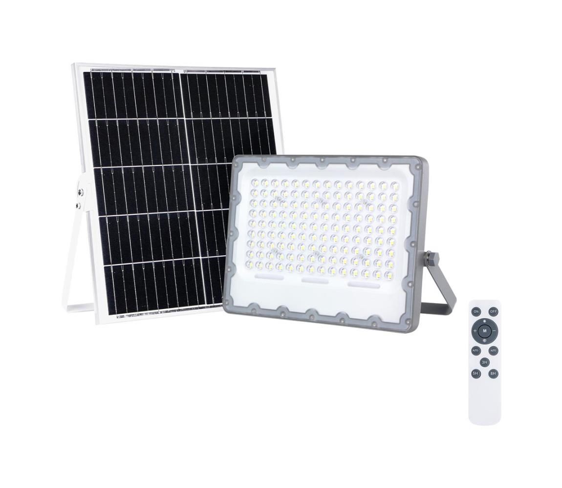 LED Reflektor so solárnym panelom FOCUS 100W/15000 mAh 3,2V 6000K IP65 + DO