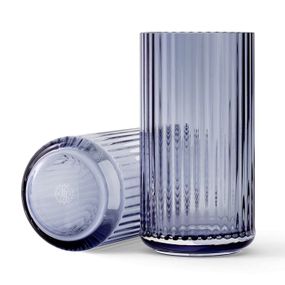 LYNGBY Sklenná váza Vase Blue 20 cm