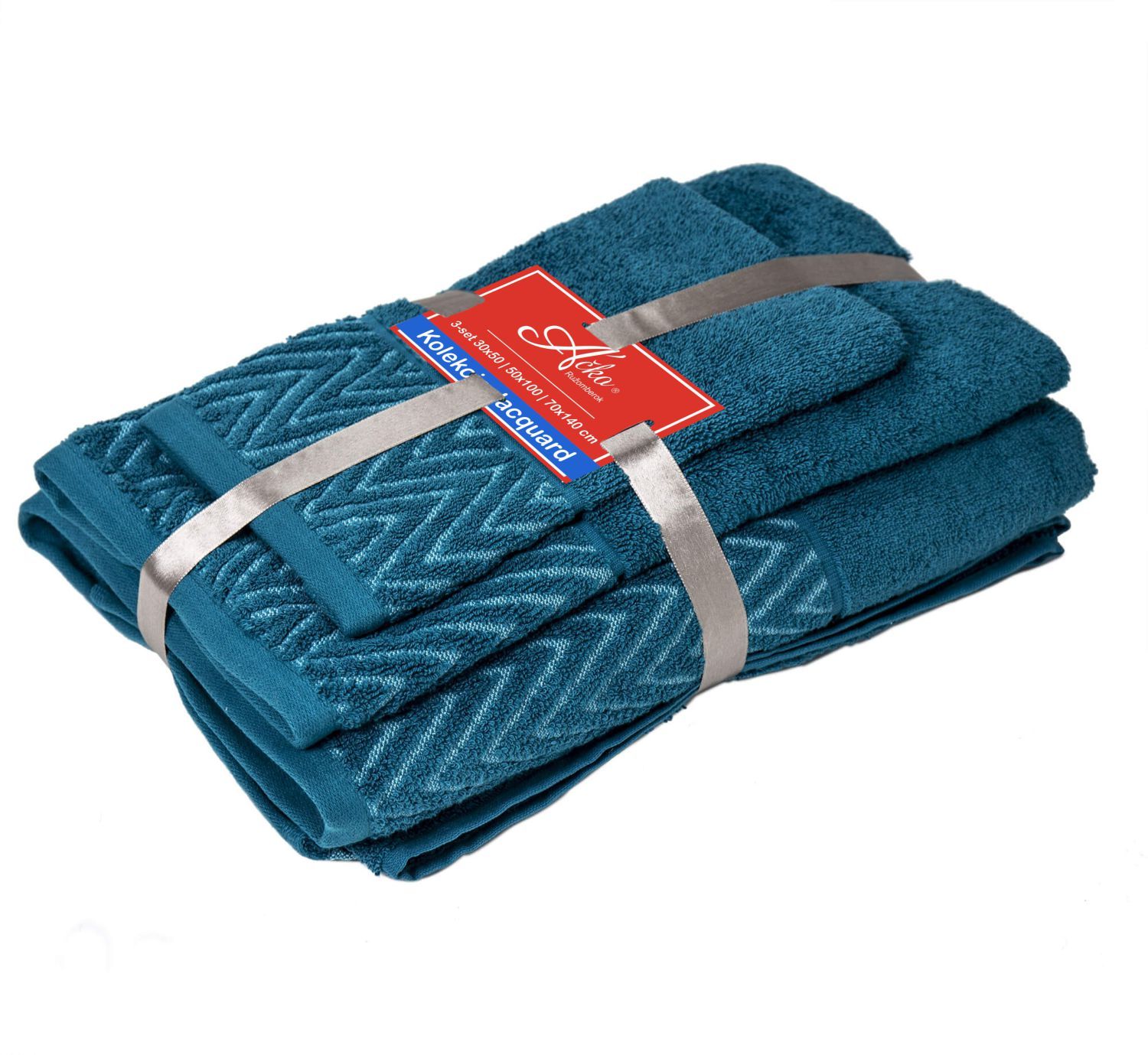 3 SET Wave Caribean Blue | Uteráčik 50x30, uterák 50x70, osuška 70x140