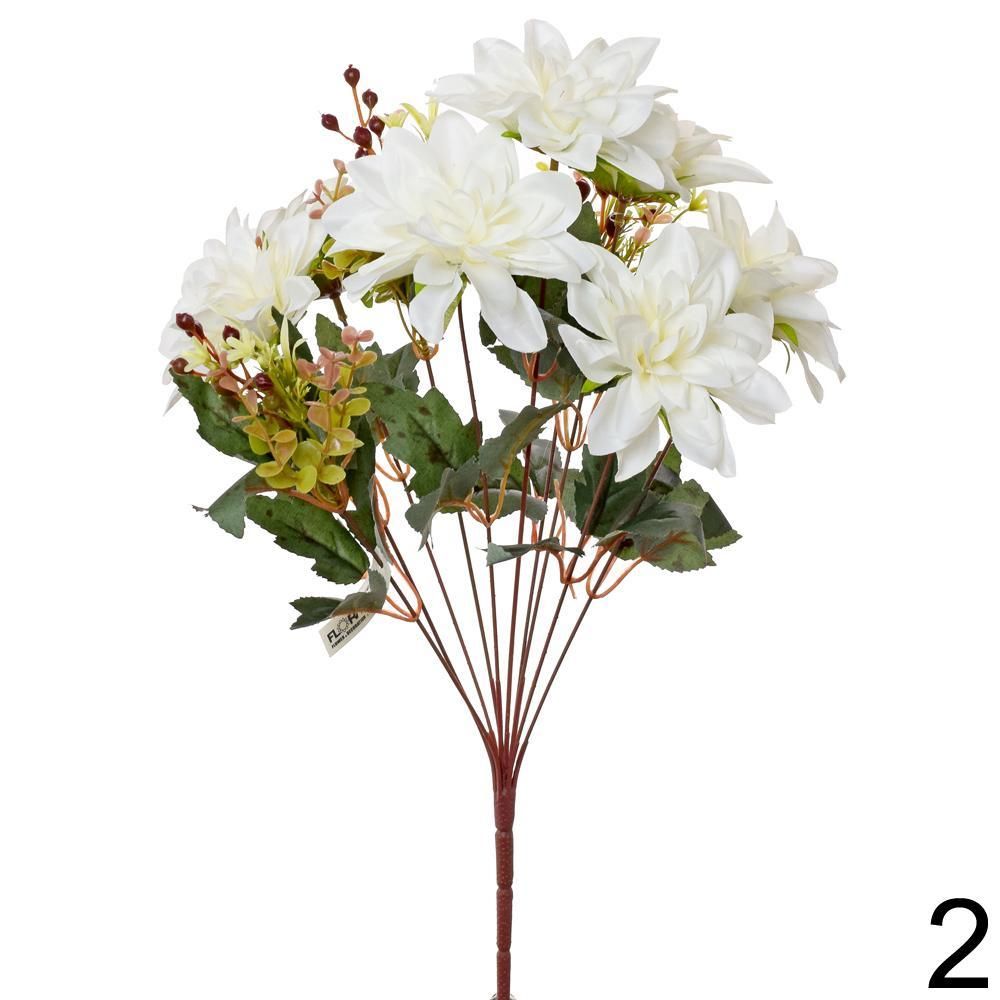 Kytica dahlia 50cm biela 202382B