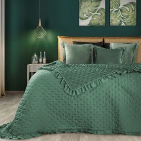 DomTextilu Zelený prehoz na posteľ v klasickom štýle Šírka: 170 cm | Dĺžka: 210 cm 16555-124238