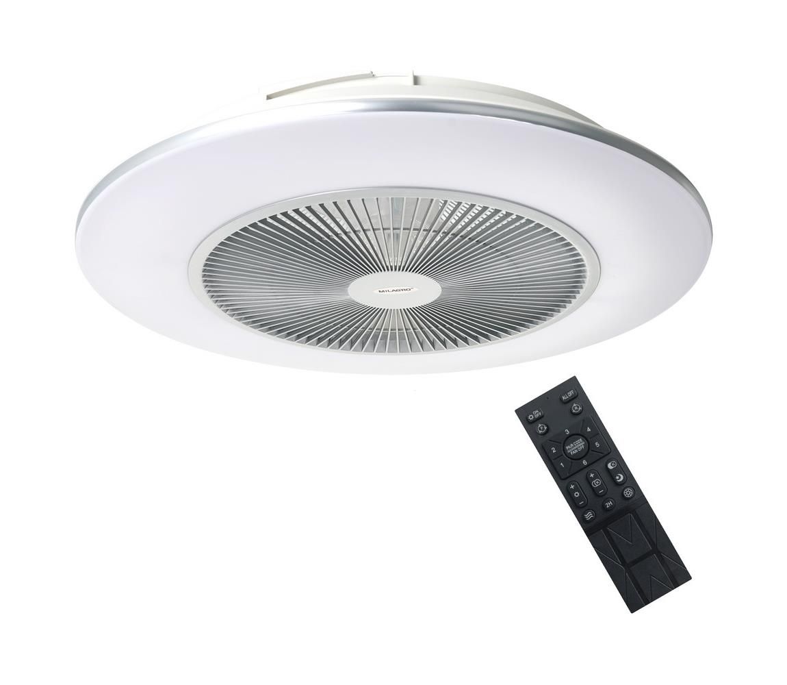Brilagi - LED Stmievateľné svietidlo s ventilátorom AURA LED/38W/230V strieborná +DO