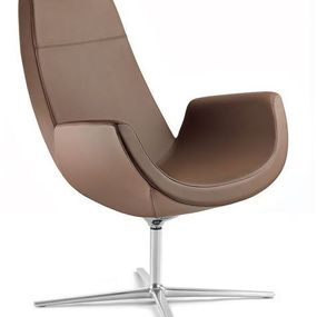 LD SEATING designové kreslo RELAX+ V, F27-N1, hliníkový kríž čierny