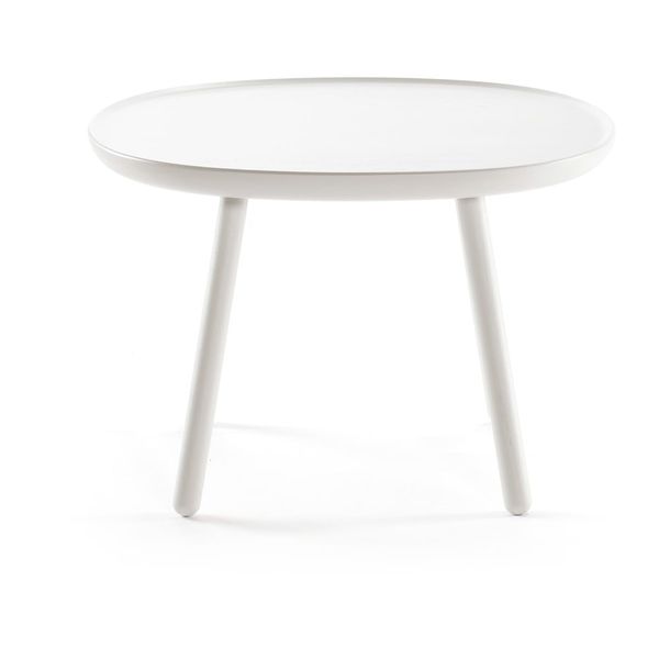 Biely stolík z masívu EMKO Naïve, ø 64 cm