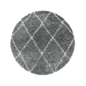 Ayyildiz koberce Kusový koberec Alvor Shaggy 3401 grey kruh - 80x80 (priemer) kruh cm
