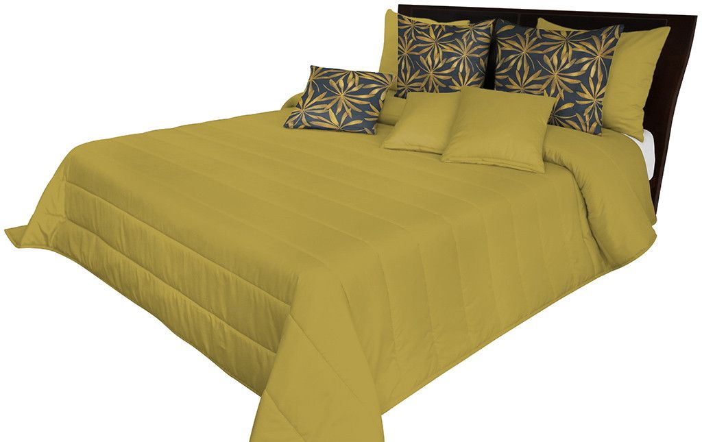 DomTextilu Kvalitný prehoz na posteľ v horčicovej farbe Šírka: 75 cm | Dĺžka: 220 cm 44115-206982
