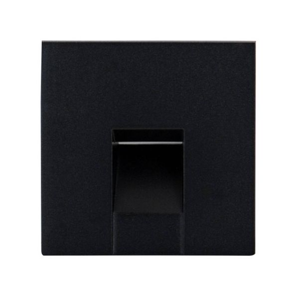 BRUMBERG Wall Kit68 vpadnuté hranaté čierna, Chodba, hliník, oceľ, plast, 1.5W, L: 7.5 cm, K: 7.5cm