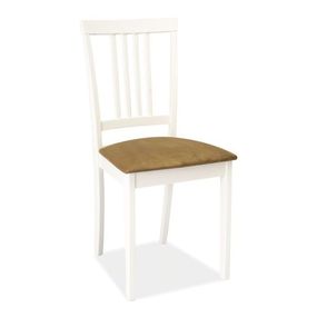 Jedálenská stolička CD-63 - biela / béžová