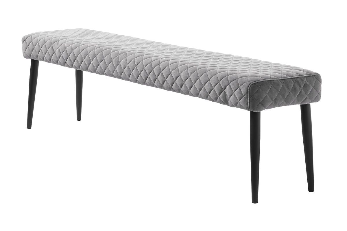 Furniria Dizajnová lavica Hallie 160 cm sivý zamat