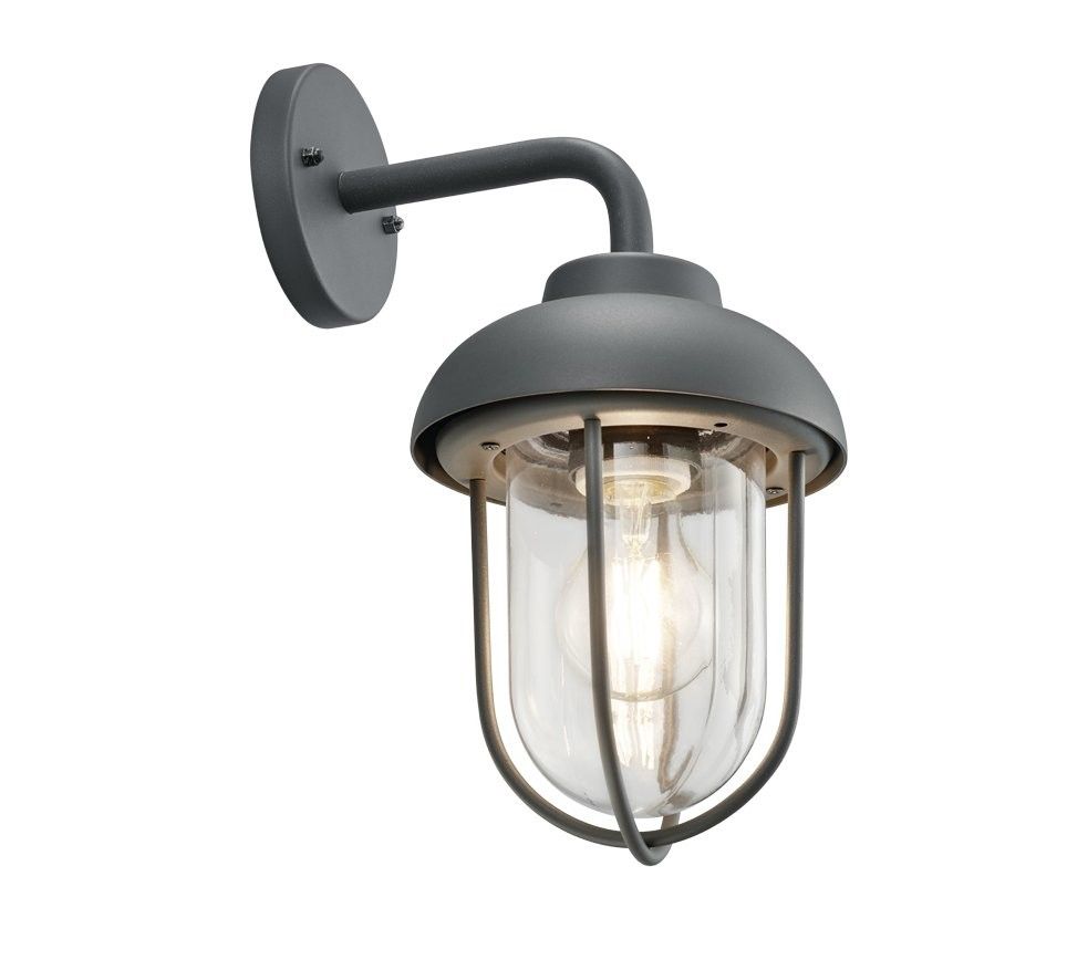 Trio 202760142 záhradná nástenná lampa Duero 1x40W | E27 | IP44 - antracitová, industriálna