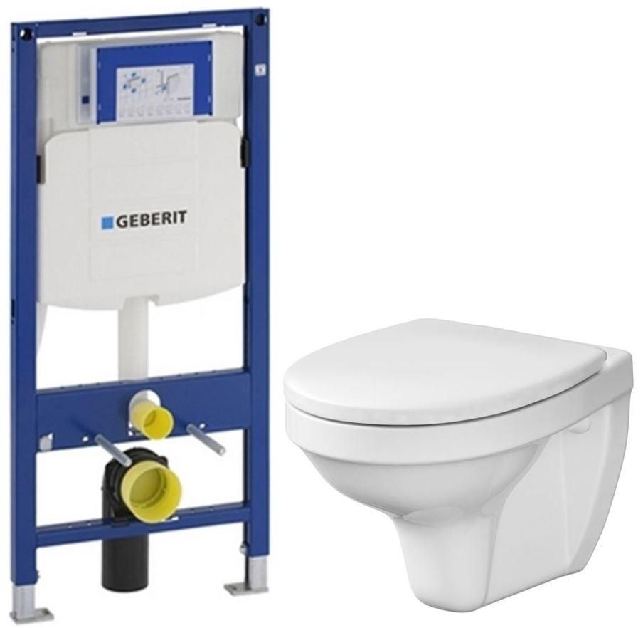 GEBERIT Duofix bez tlačidla + WC CERSANIT DELFI + SEDADLO 111.300.00.5 DE1