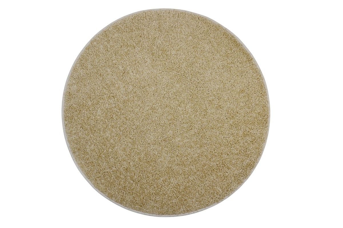 Vopi koberce Kusový koberec Color shaggy béžový guľatý - 57x57 (priemer) kruh cm