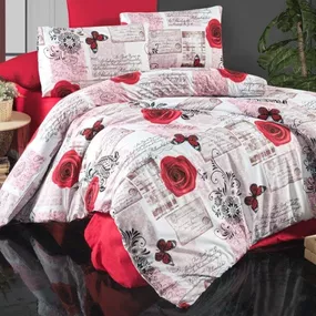 Bavlnené obliečky 200x200/2x70x90 cm  Red roses