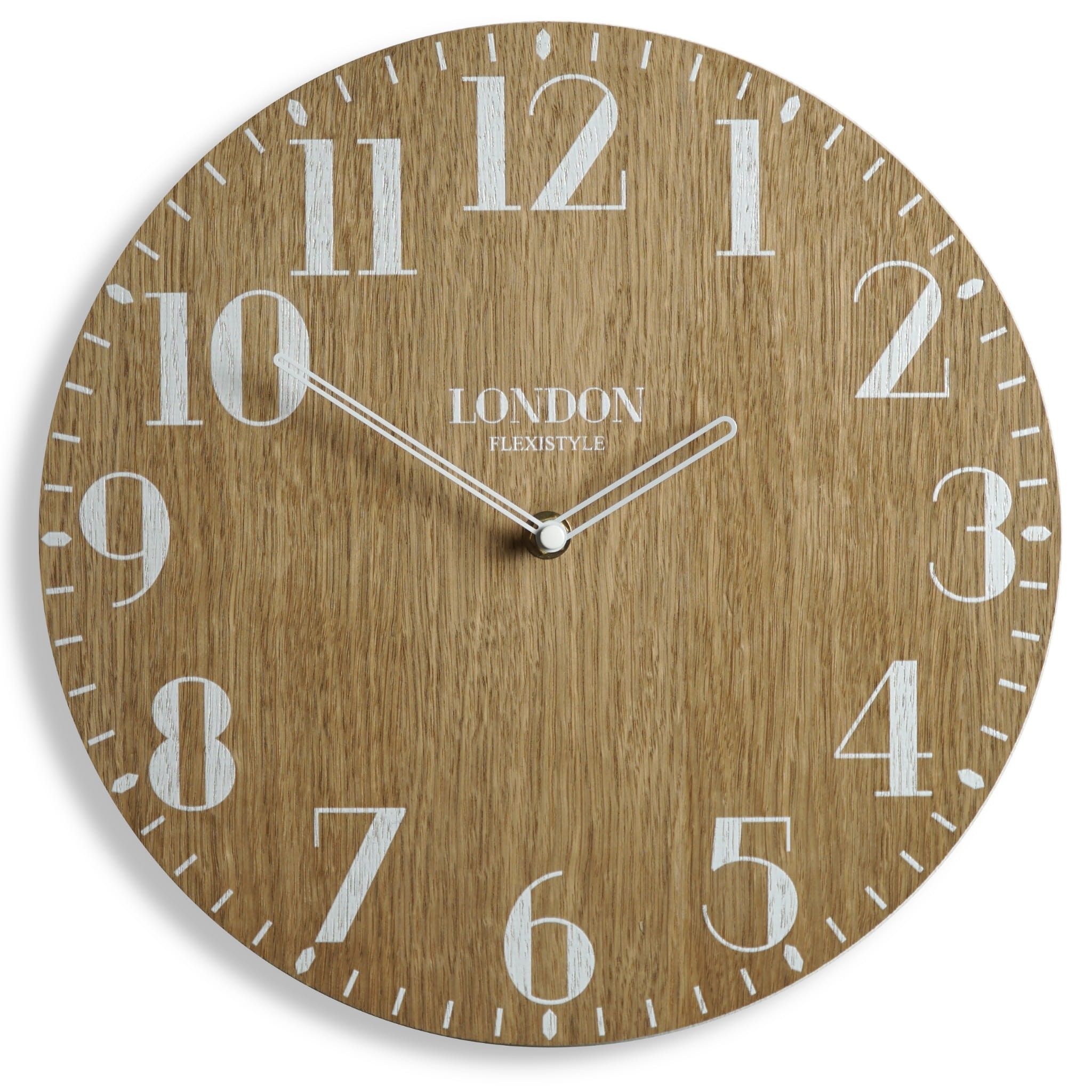 DomTextilu Dekoračné hodiny v retro štýle LONDYN RETRO WOOD 30cm 16608