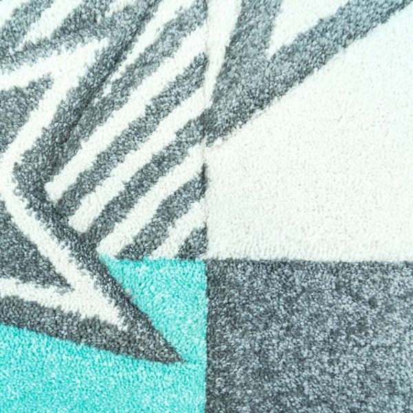 DomTextilu Štýlový mentolovo sivý okrúhly koberec HVIEZDY 41714-196990