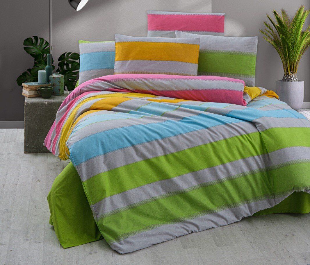 Brotex Obliečky krep Rainbow color 140x220/70x90cm