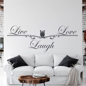 Nálepka na stenu - Live, Love, Laugh