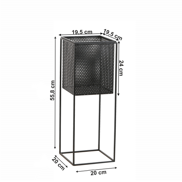 Stojan na kvetináč, čierna, MELOI TYP 1