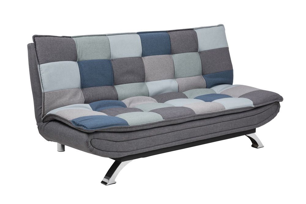 Dkton Dizajnová rozkladacia sedačka Alun, 196 cm, patchwork
