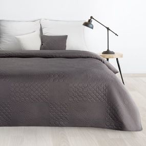 DomTextilu Dizajnový prehoz na posteľ Boni tmavo sivej farby Šírka: 170 cm | Dĺžka: 210 cm 68608-244198